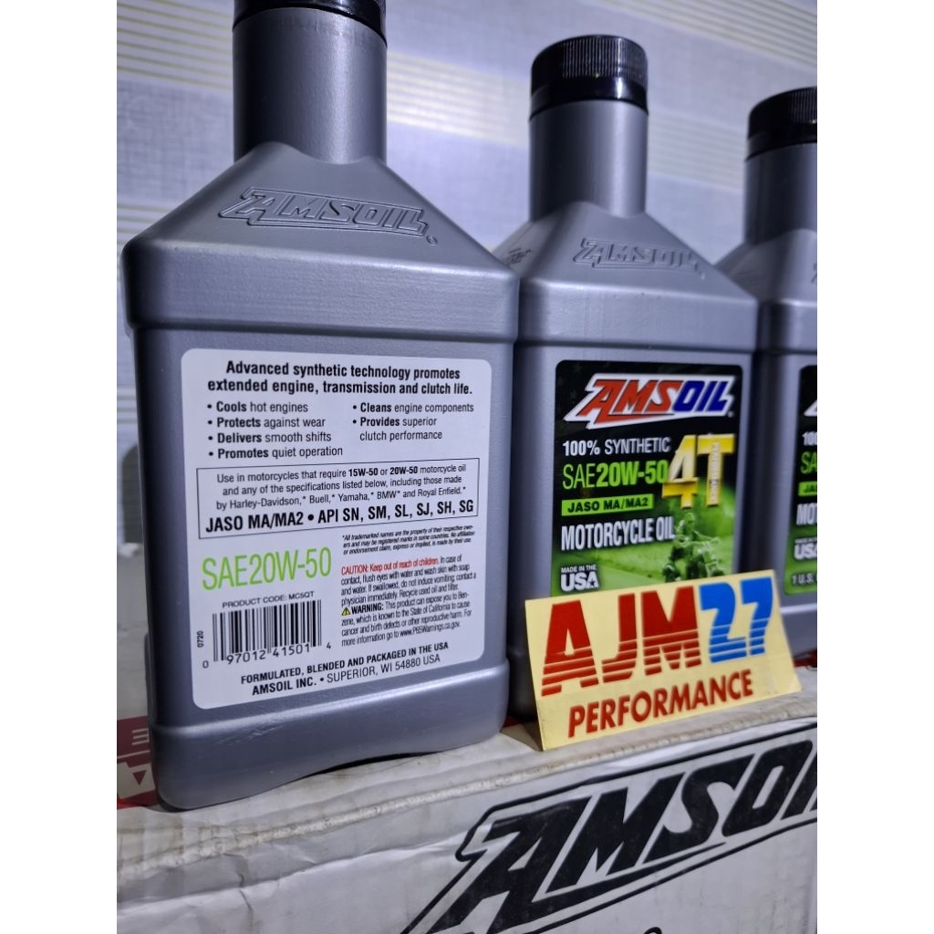 AMSOIL Oli 100% Synthetic SAE 20w/50