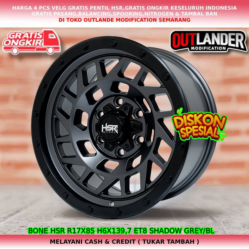 Velg mobil Blazer| Terrano| Pajero Sport| Strada| Triton| L200| dll velg hsr bone R17