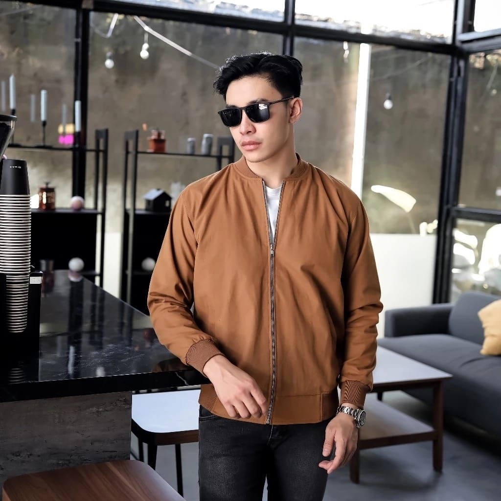 Jaket bomber kanvas premium - Jaket bomber pria - Bomber pria kanvas
