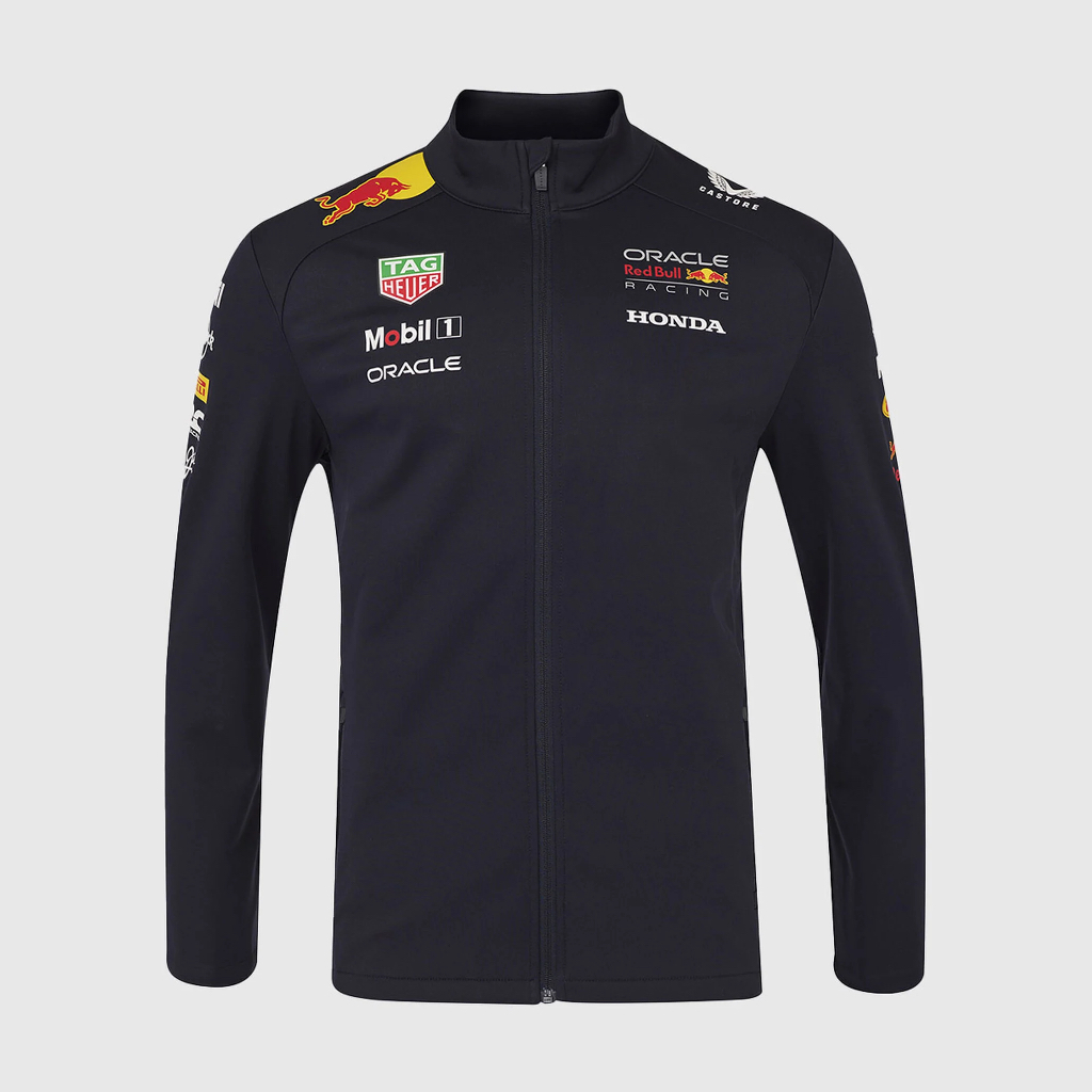 Red Bull Racing F1 2025 Team Softshell Jacket. Jaket Unisex Pria Wanita. Official Merchandise