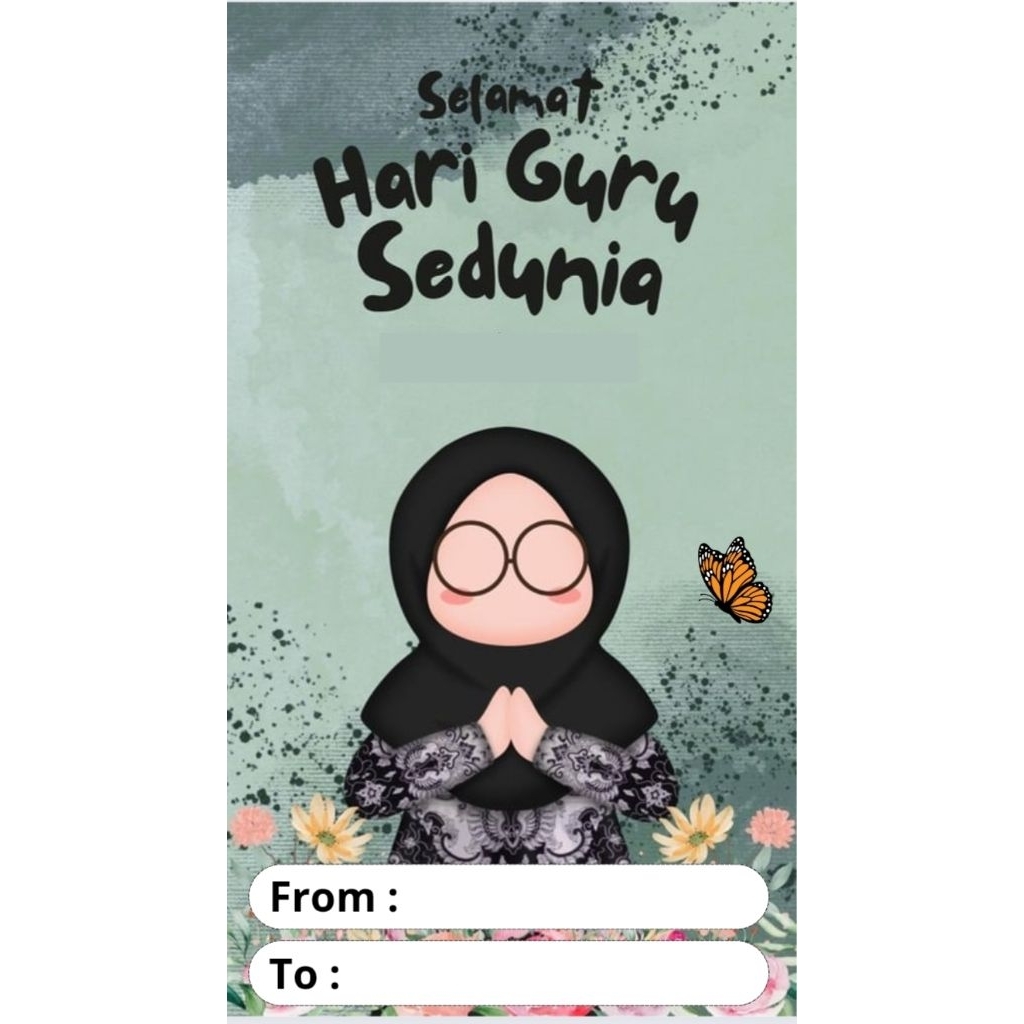 (32 PCS) Hang Tag Teacher Day | Gift Card | Hang Tag Hari Guru | Kartu Ucapan Hari Guru | Gift Hari 