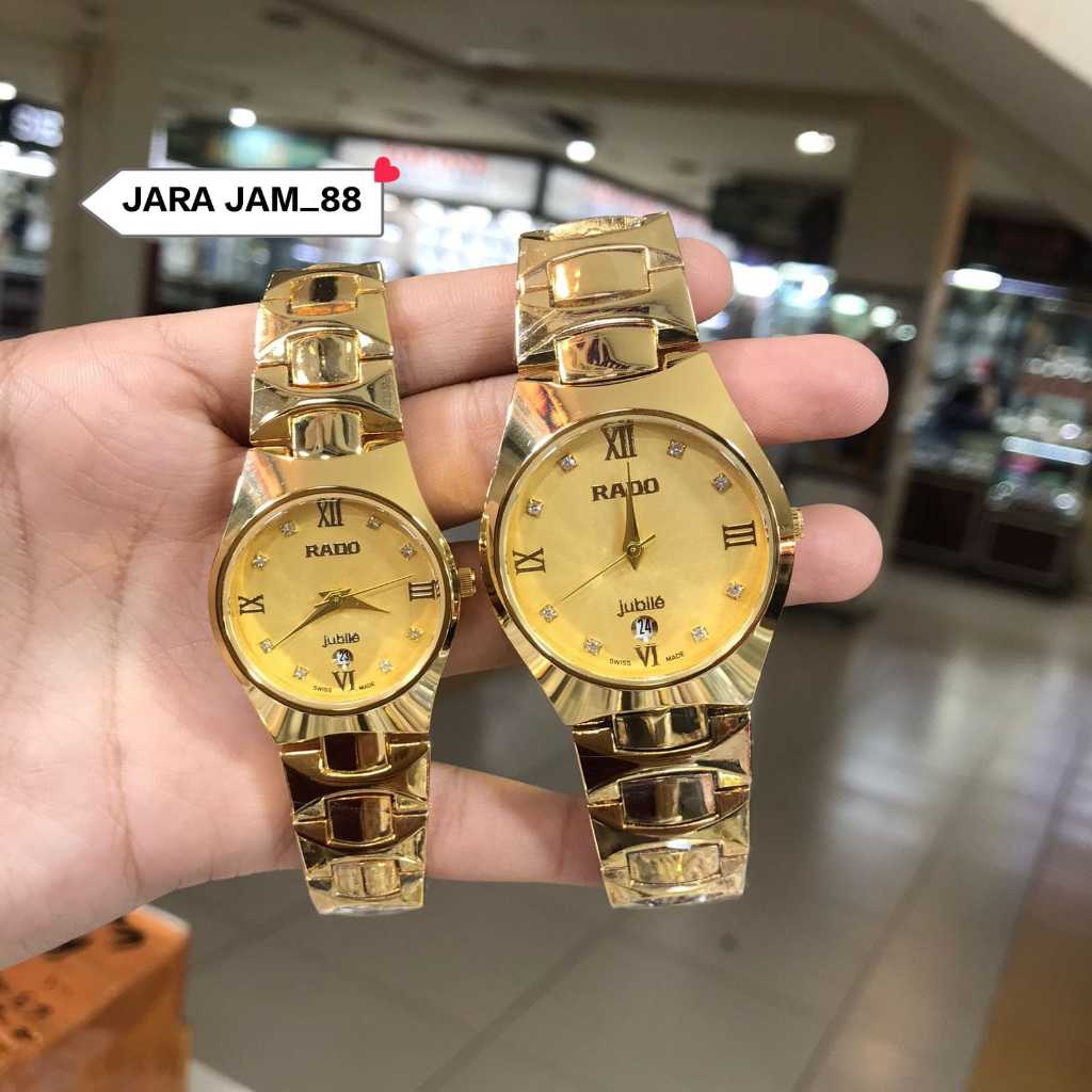 PREMIUM JAM TANGAN COUPLE MEWAH  RADO JUBILE TANGGAL AKTIF BISA COD