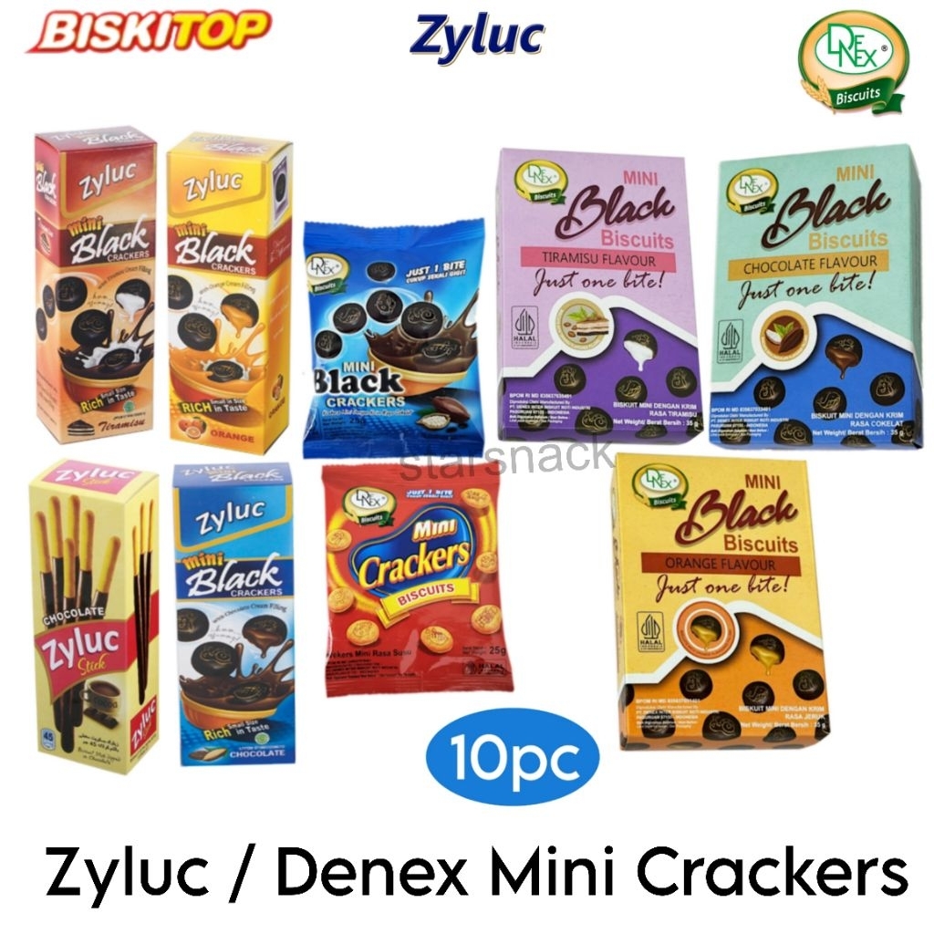 Zyluc Denex Mini Black Cracker/ Stick Coklat isi 20kotak /pack