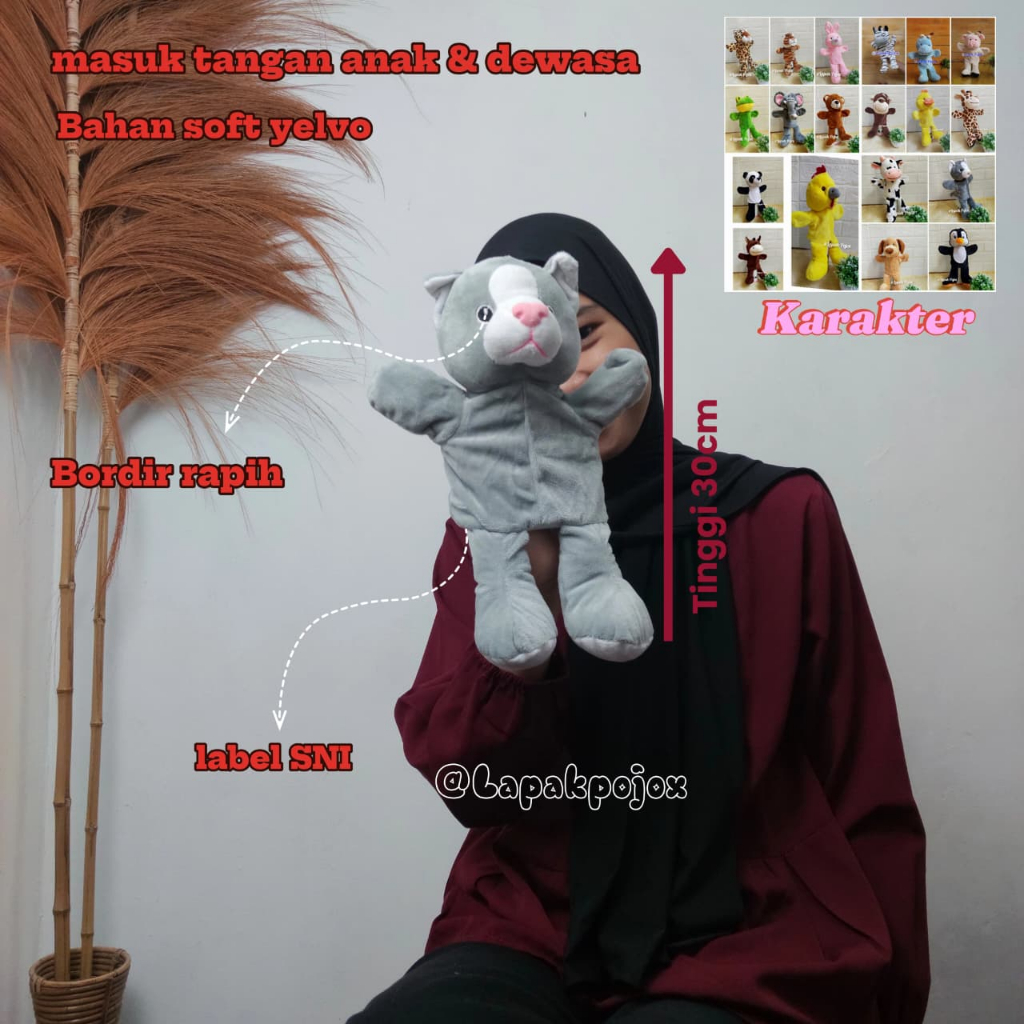 Boneka Tangan karakter Animal Soft yelvo by seulgi