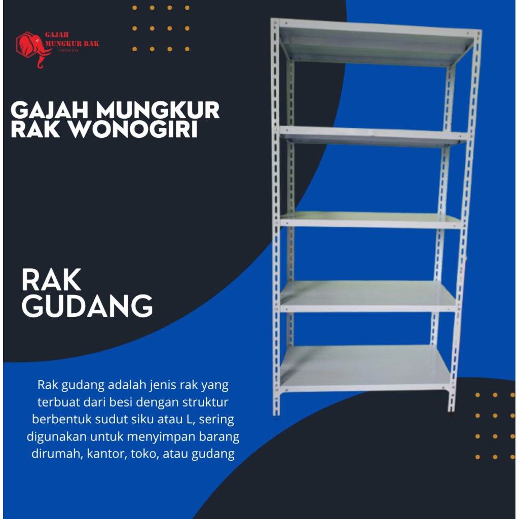 RAK GUDANG SERBAGUNA/RAK BESI SIKU untuk Toko/Minimarket TERMURAH Se-Jawa Tengah , Ready Stok FREE O