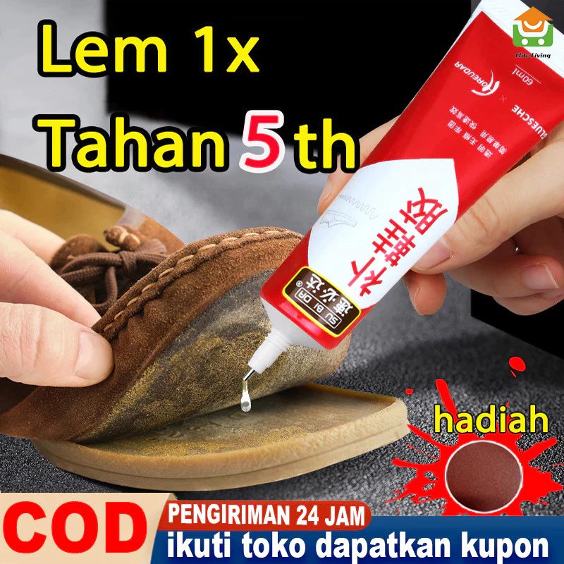 TERLARIS Lem Sepatu Super Kuat Tahan Air 60 Ml /Lem Serbaguna Super Kuat/ Lem Besi Super Kuat/Lem Be