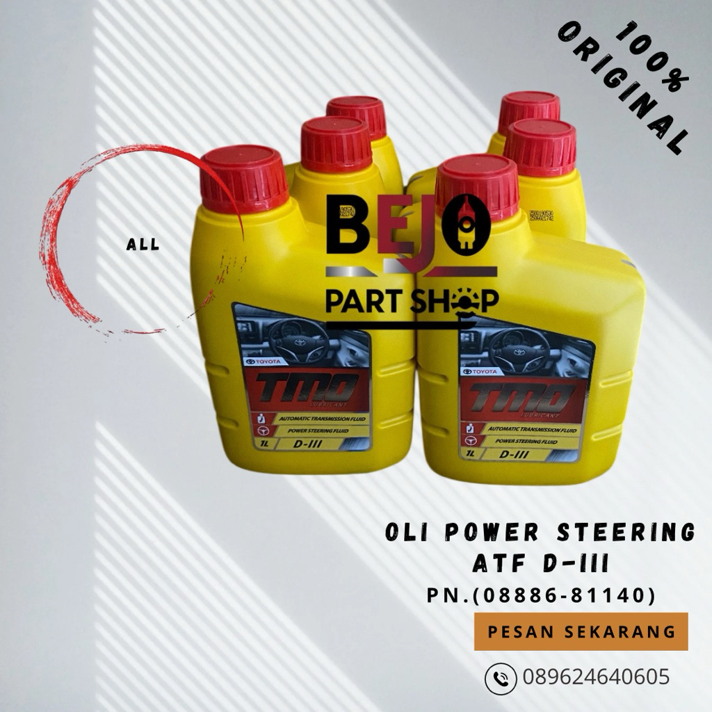OLI POWER STEERING & AUTOMATIC TRANSMISSION FLUID  TOYOTA TMO ATF D-III pn;(08886-81140)