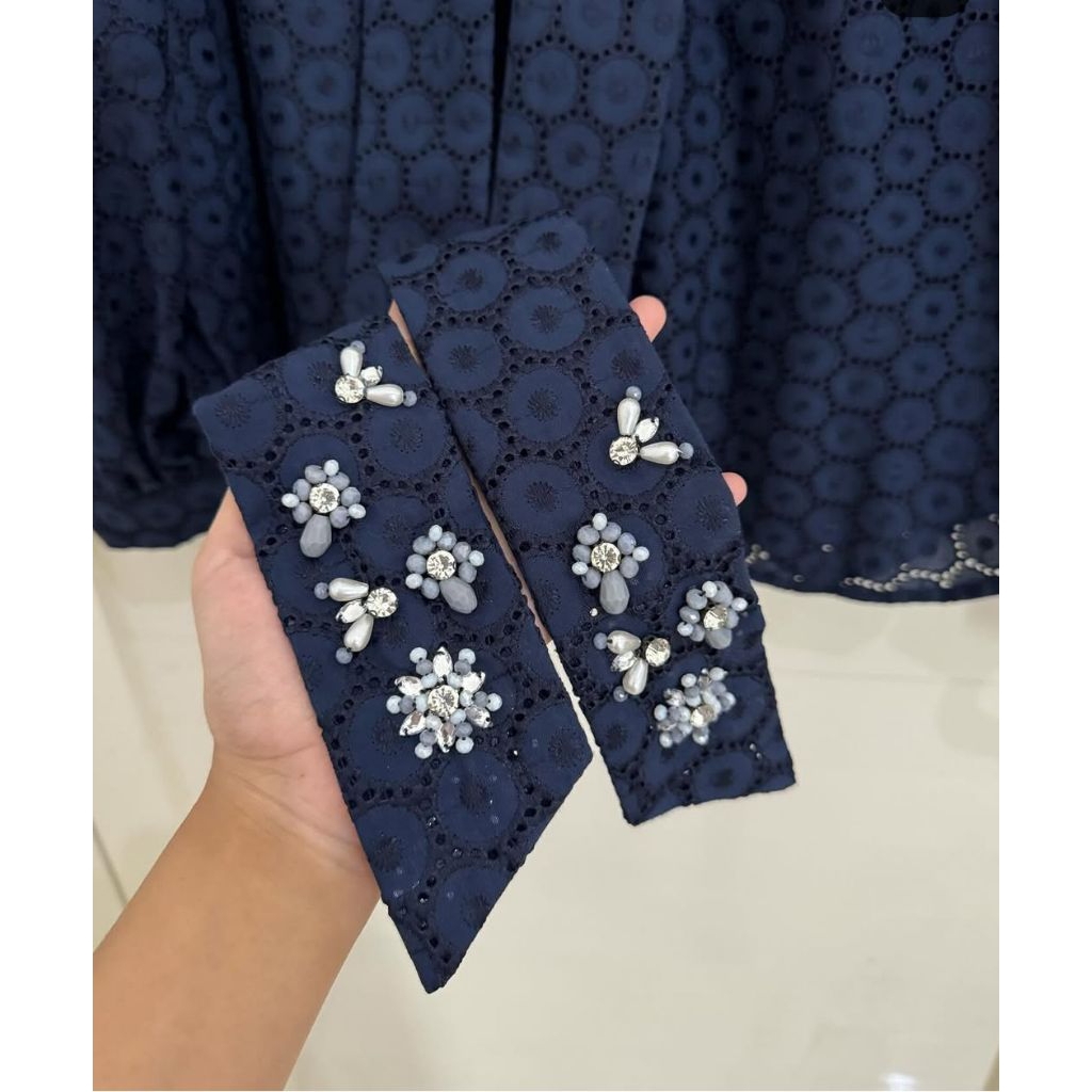 Jenna & kaia venna top navy