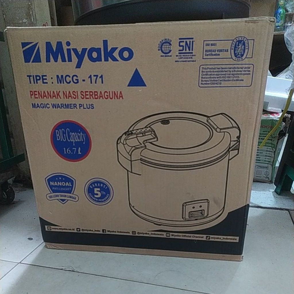 magic com MIYAKO MCG 171 penanak nasi serba guna uk 5liter