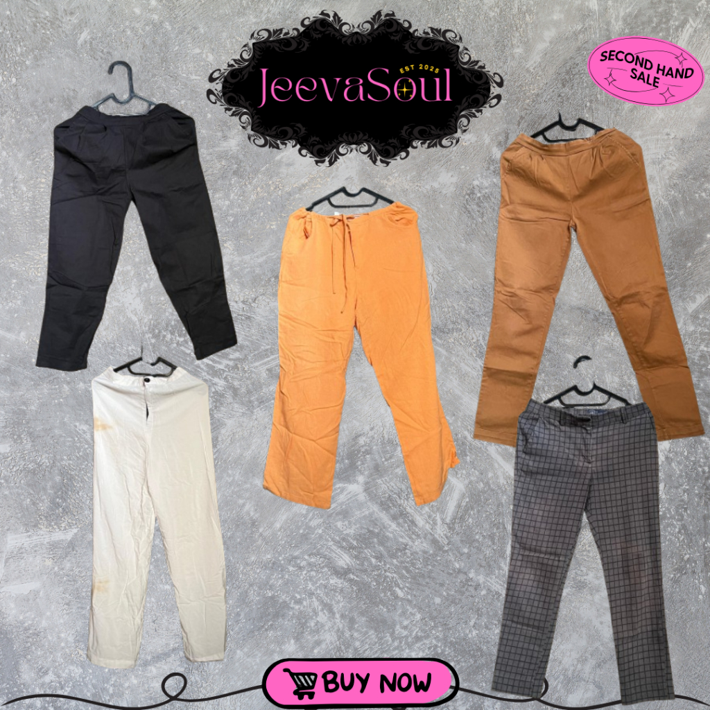 Celana Bahan Hitam/Cokelat/Orange Second/Seken/Bekas