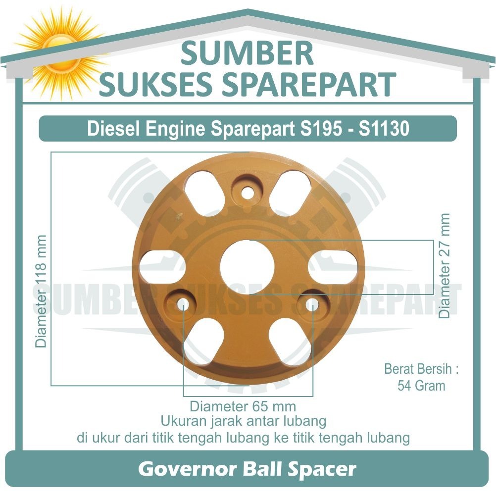 S195 / S1100 / S1110 / S1115 / S1125 / S1130 GOVERNOR BALL SPACER FIBER / FIBER GOVERNOR / BALL SPAC