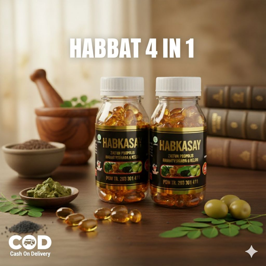HABKASAY 100 KAPSUL - Habbatussauda Trigona 4 IN 1