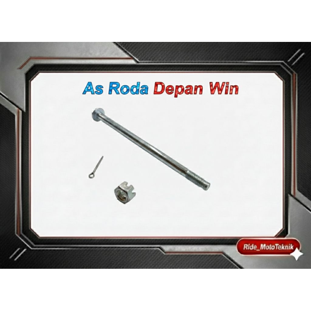 as roda depan HONDA WIN 100 as roda depan dan mur HONDA WIN 100