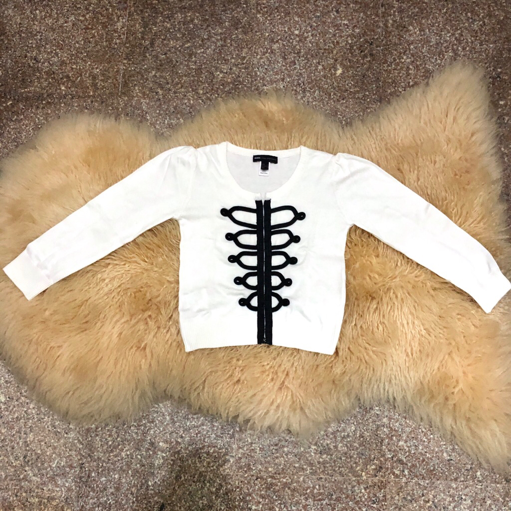 Mango Cardigan Outer White Knit Perempuan Wanita Preloved