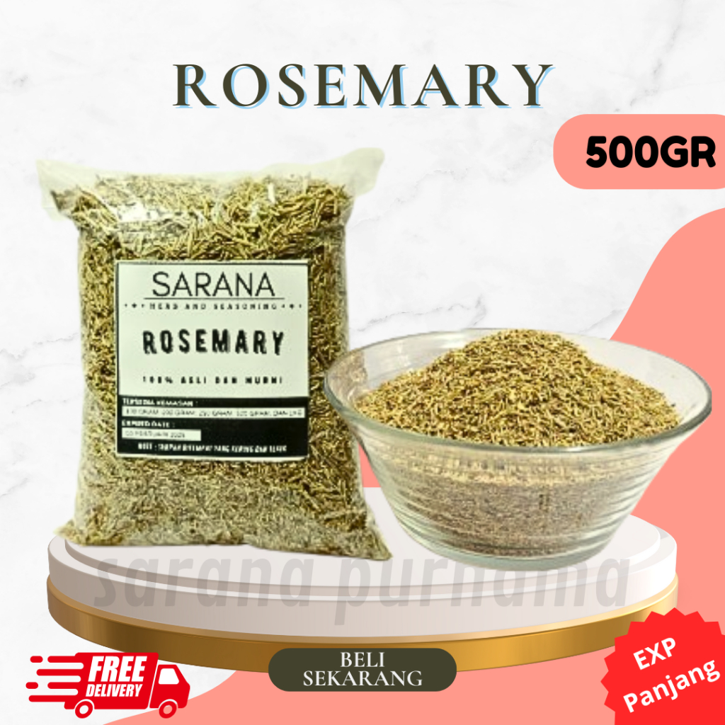 500gr Daun Rosemary Kering / Bumbu Rempah / Rosemary