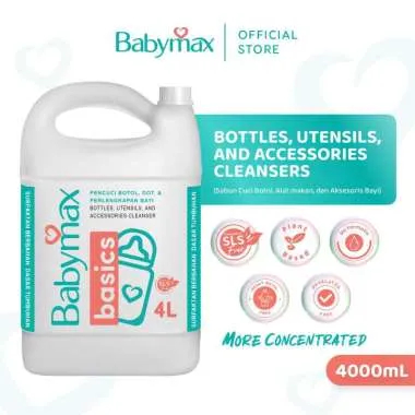 BABYMAX BOTTLE UTENSILS AND ACCESORIES CLEANSER 4 LT / BASICS DETERGENT REFILL 4 LITER / HAIR LOTION