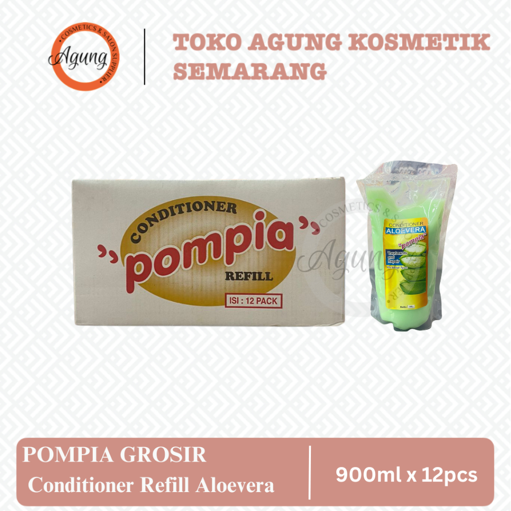 AGUNGSMG - POMPIA GROSIR Conditioner Refill Aloevera 900ml x 12pcs