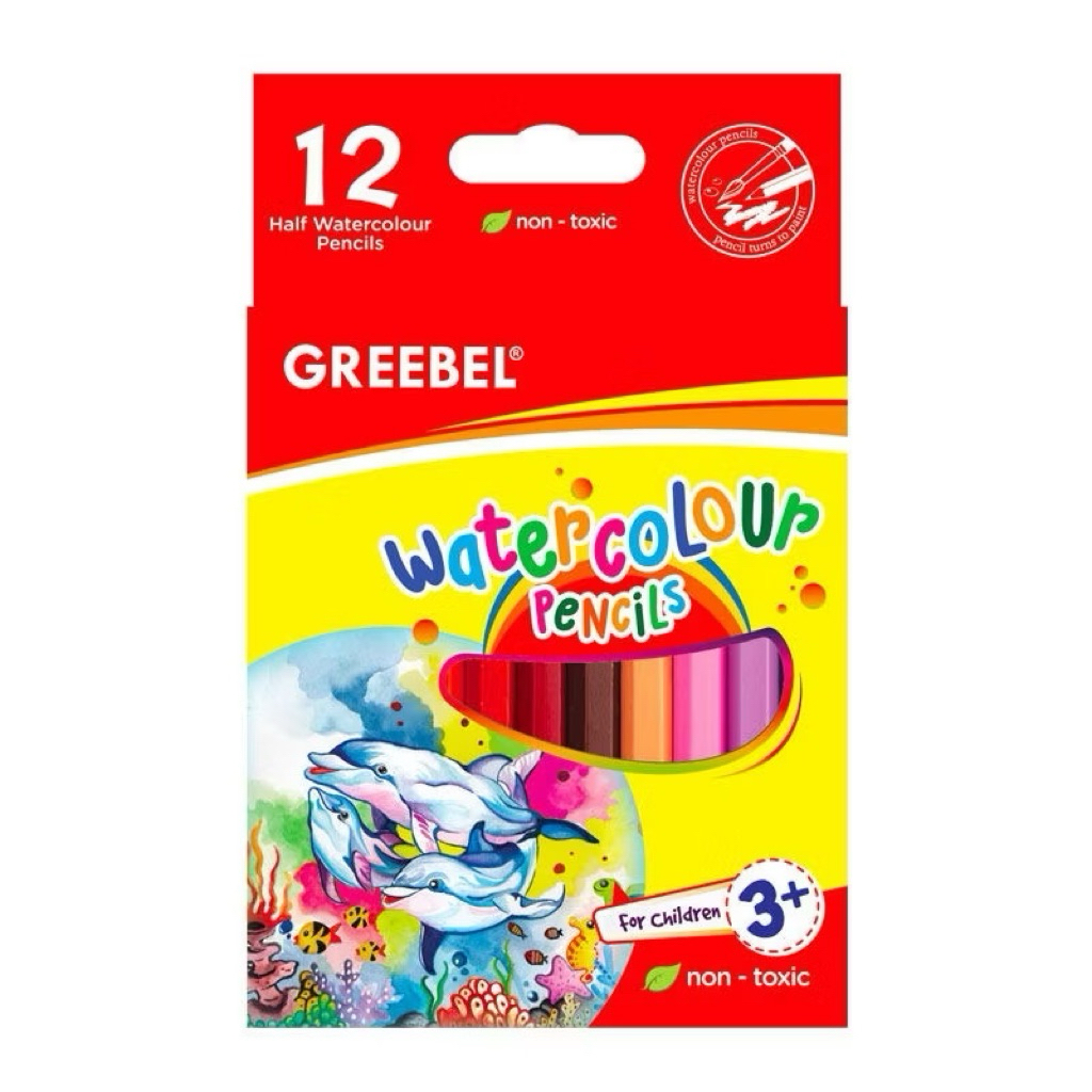 Pensil Warna Greebel Pendek Isi 12 / Pensil Warna Greebel Original