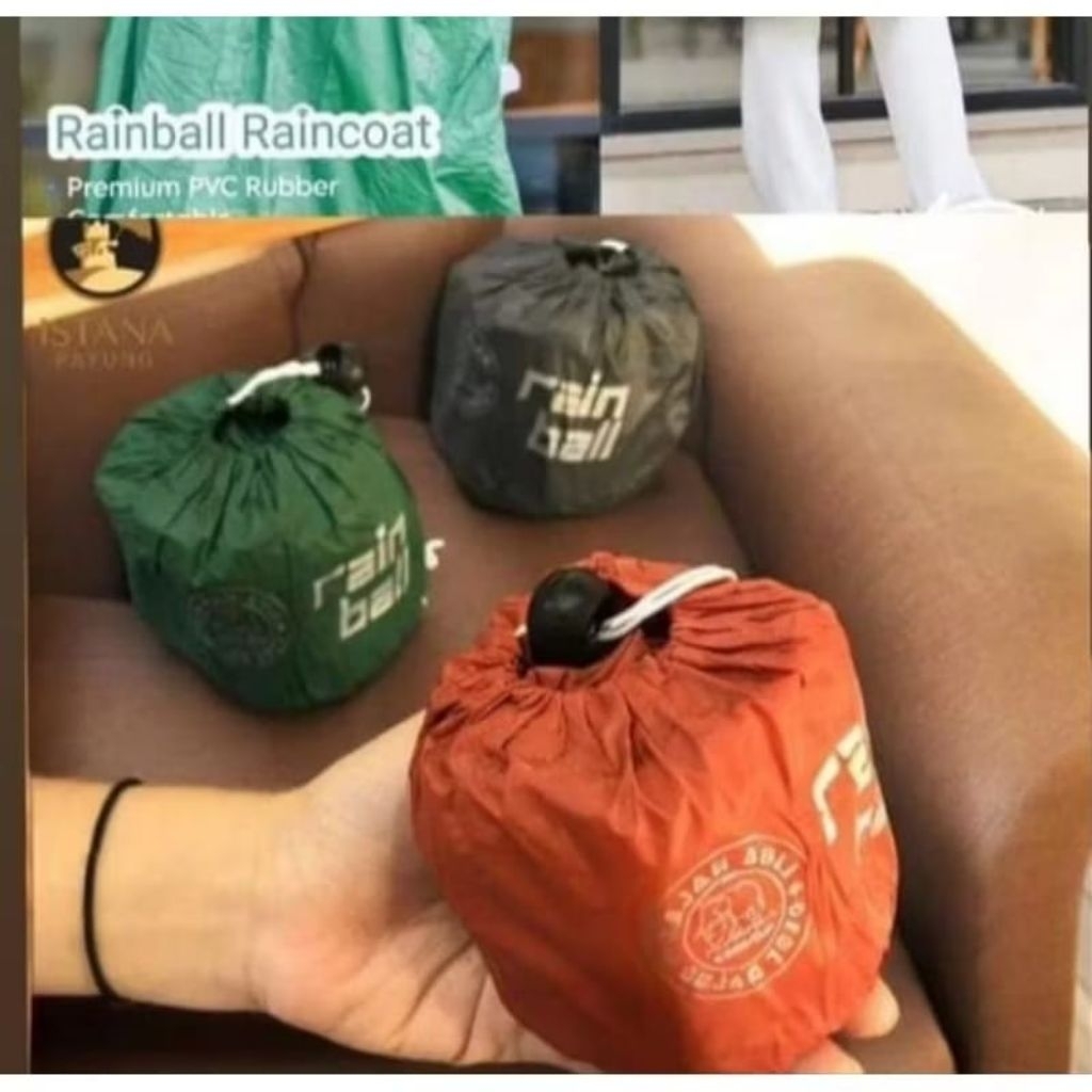 Jas Hujan Ponco Lengan Rainball Elephant Brand Jas Hujan Portable Jas Hujan Praktis Elephant