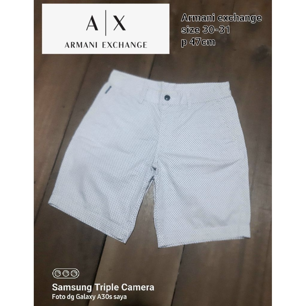 celana pendek katun bermotif by Armani exchange