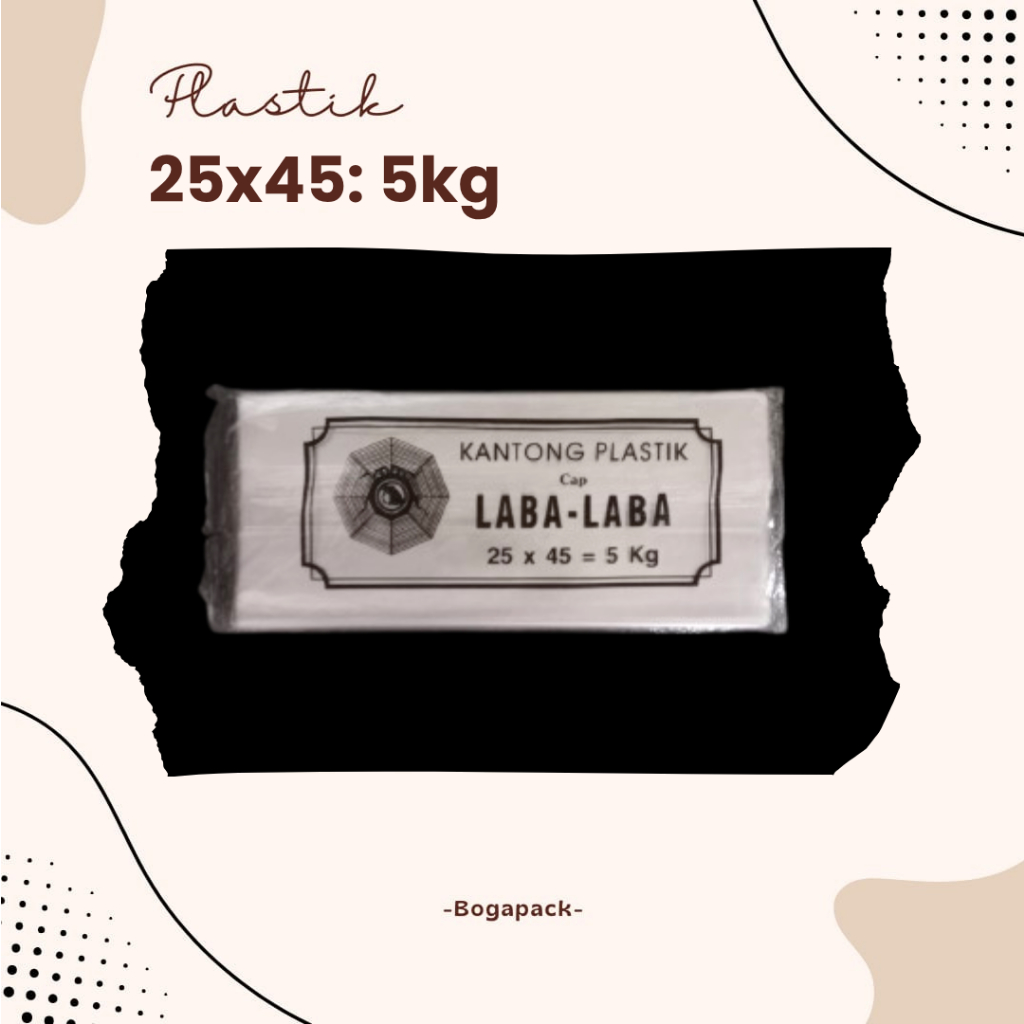 Plastik Bening Laba-laba 25x45 / Plastik Bening 5kg / Plastik Laba-laba / Plastik HT / Plastik Kemas