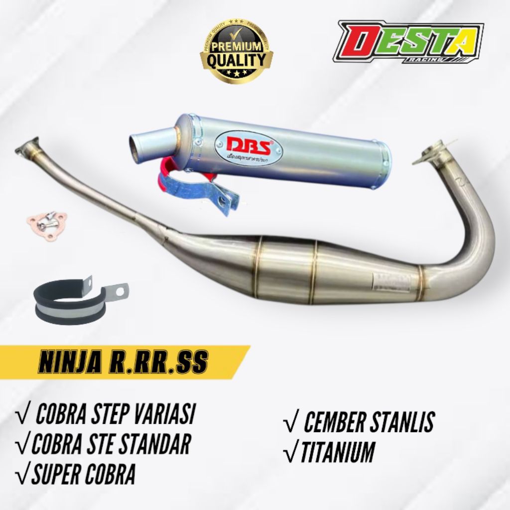 KNALPOT KAWASAKI NINJA RR R SS DBS THAILAND TITANIUM EMBLEM MERAH