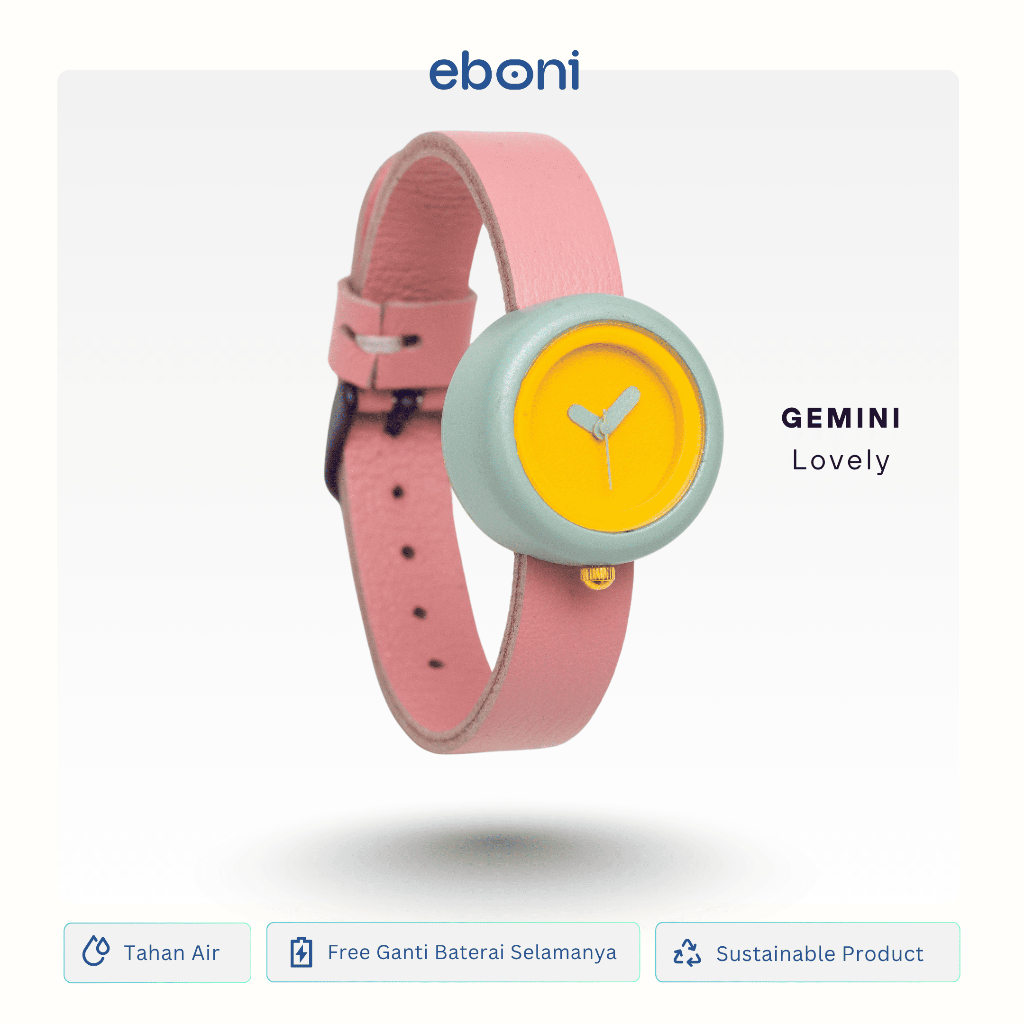 Eboni Jam Tangan Kayu Gemini - Lovely