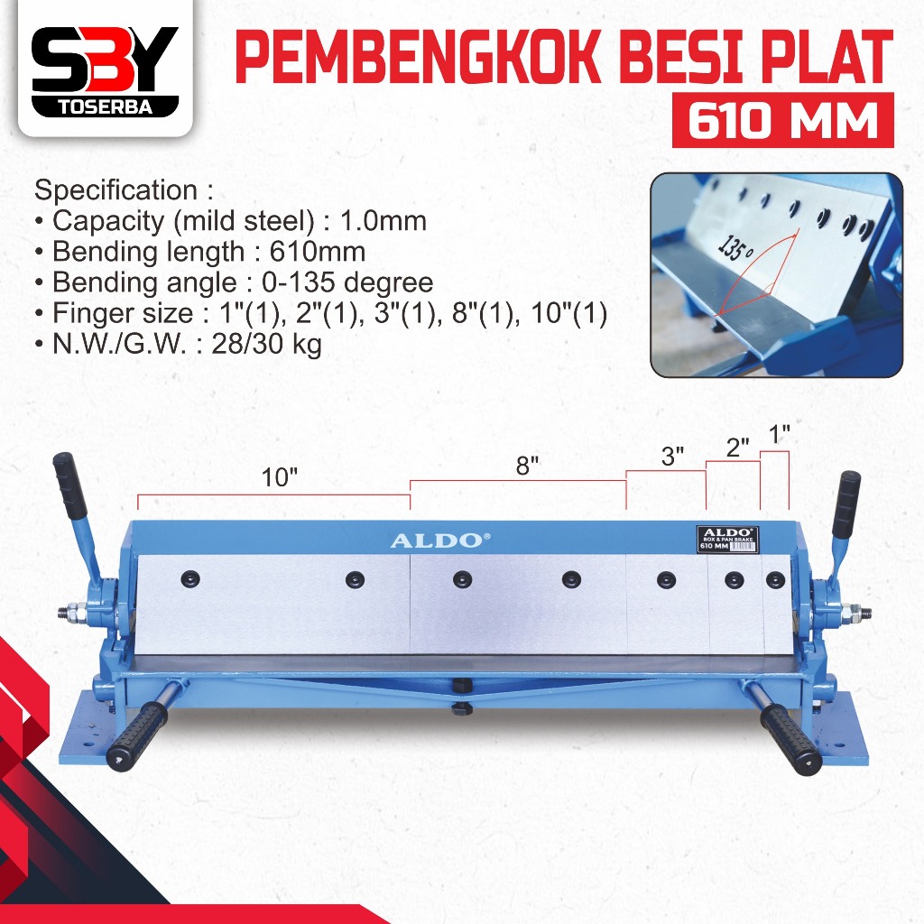PEMBENGKOK BESI PLAT 610MM / alat tekuk besi plat