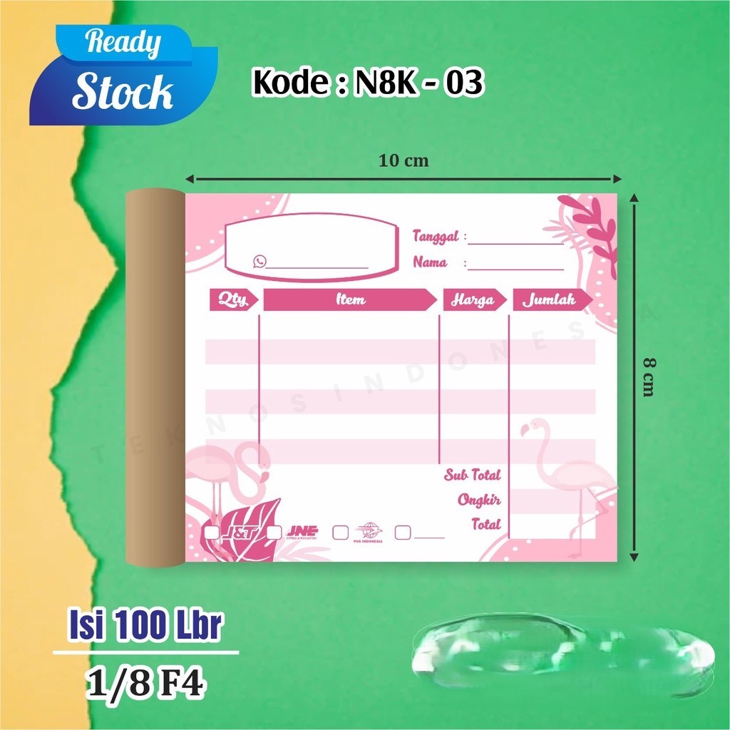 NOTA OLSHOP READY STOCK 1 PLY MURAH - NOTA OLSHOP KOSONGAN KODE N8K 03