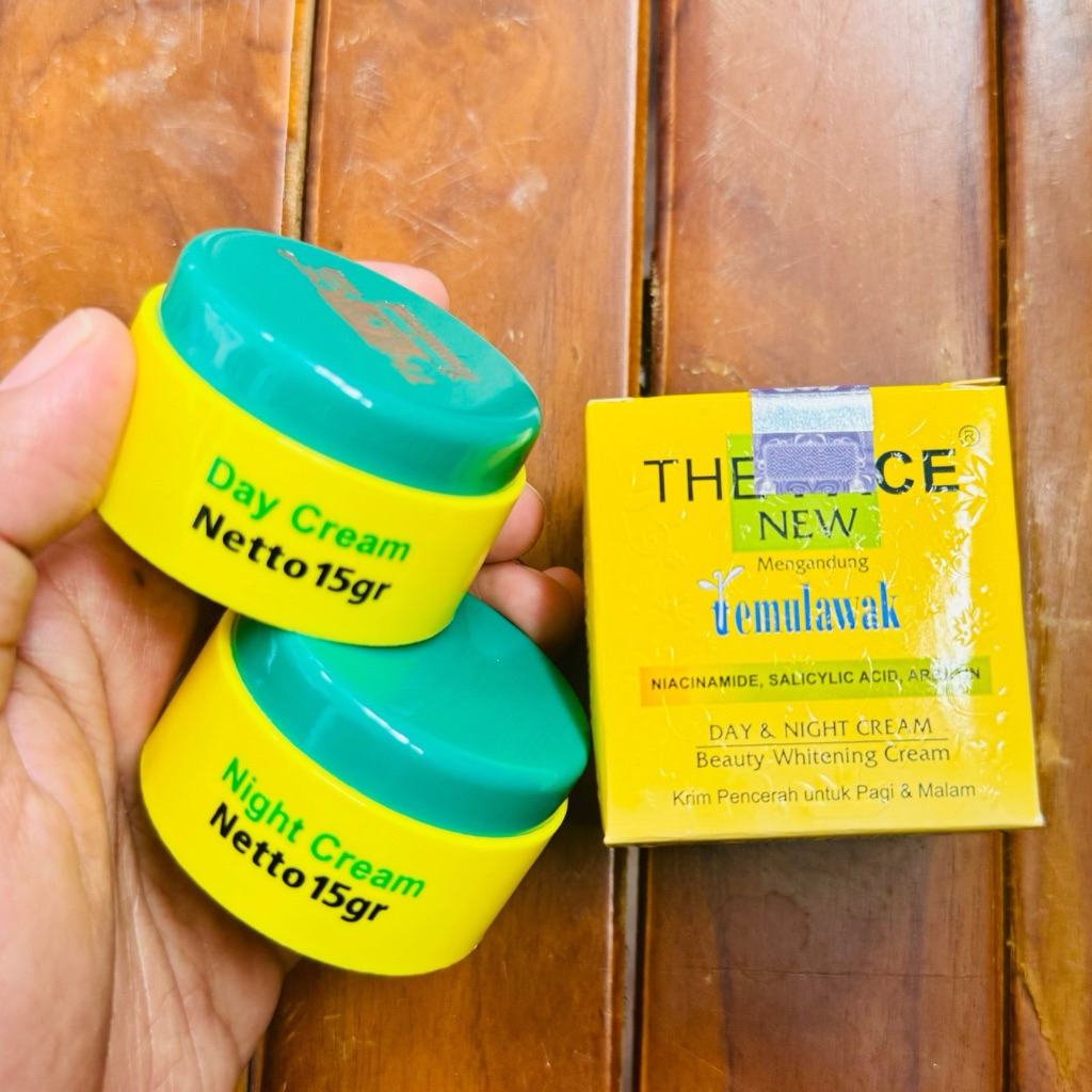 DAY CREAM / NIGHT CREAM 15GR THE FACE TEMULAWAK HALAL BPOM