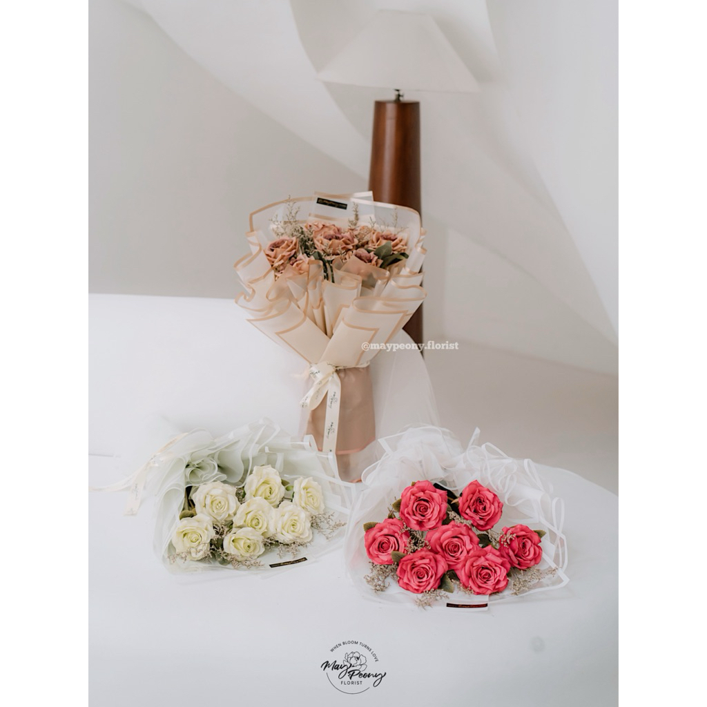 JEANETTE BOUQUET - BUKET BUNGA ARTIFICIAL BOUQUET BUNGA PALSU BUKET MAWAR PALSU FLOWER BUCKET FLORIS