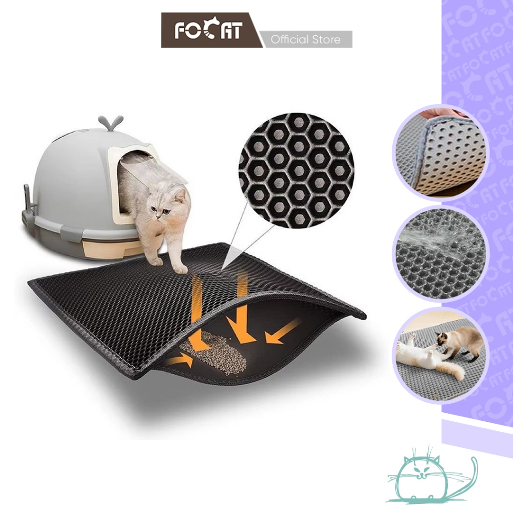 FOCAT Keset Pasir Kucing Anjing M51-M53 Pet Litter Mat Double Layer EVA