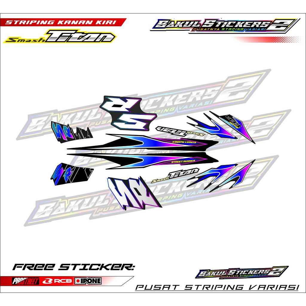 STRIPING VARIASI SUZUKI SMASH TITAN / STICKER LIST VARIASI MOTOR SMASH TITAN