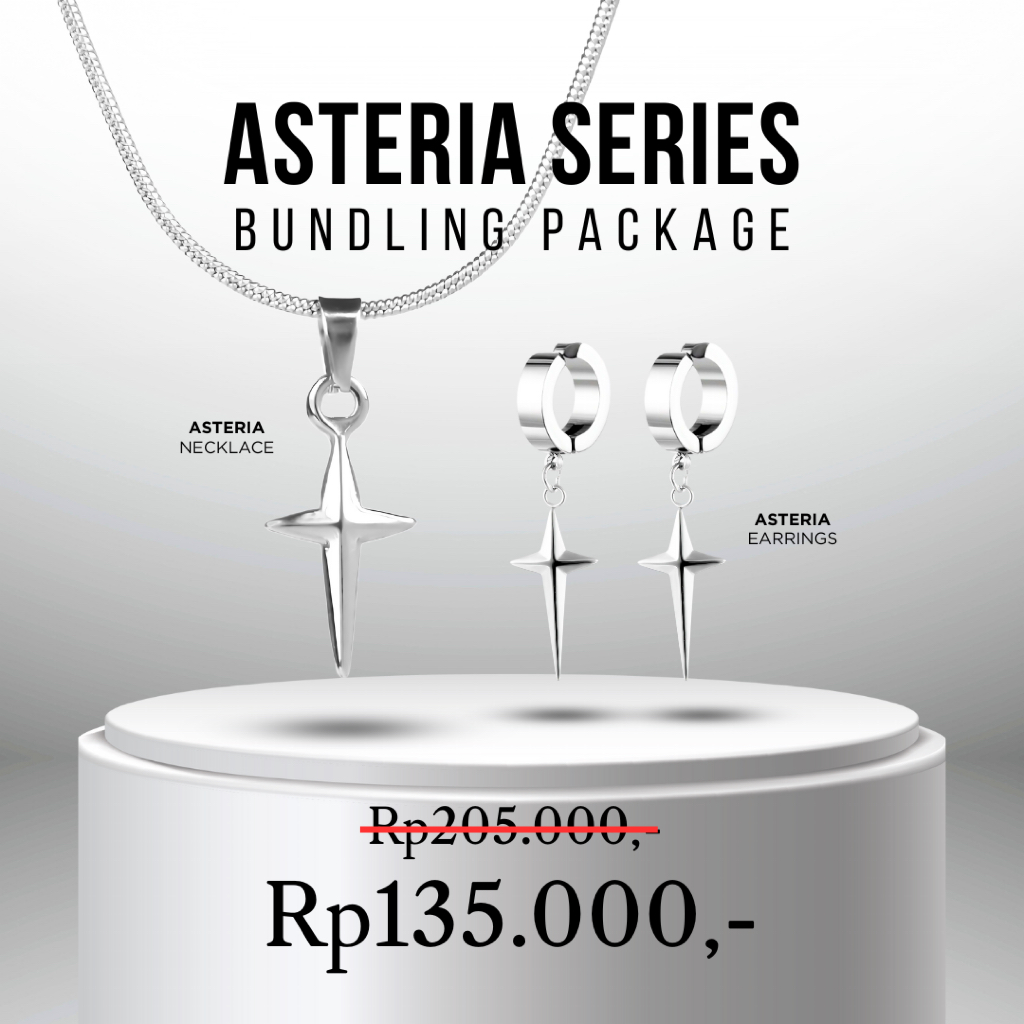 [BUNDLING PACKAGE] Paket Bundling Kalung dan Anting (ASTERIA NECKLACE + ASTERIA EARRINGS)