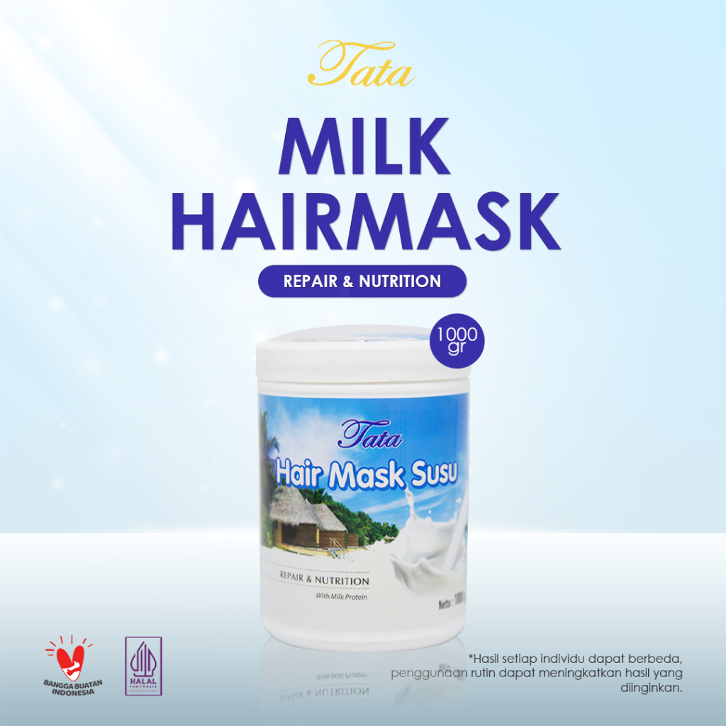 Tata Hair Mask Susu 1kg (Kemasan Salon) Perawatan Rambut Rusak