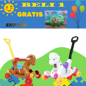 Mainan Anak Kuda - Kudaan SHP TOYS KP 561 Maenan Tunggang Murah viral TOSCA Brown