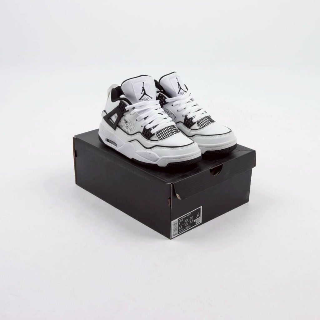 AirJordan 4 Retro GS DIY White Black