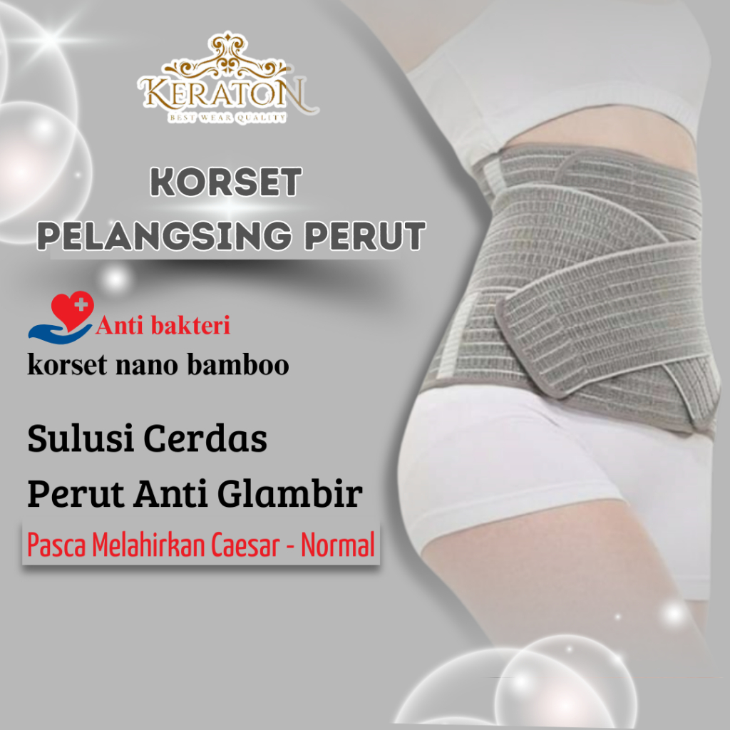 Korset Nano Bamboo korset Pelangsing Stagen Pasca Melahirkan Caesar & Normal Original bukan Mamaway