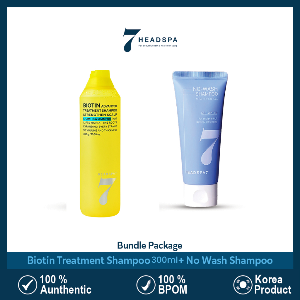 HEADSPA7 Bundle Package - Dry Shampoo Fresh Liquid Tyle 100ml + Biotin Shampoo 300ml