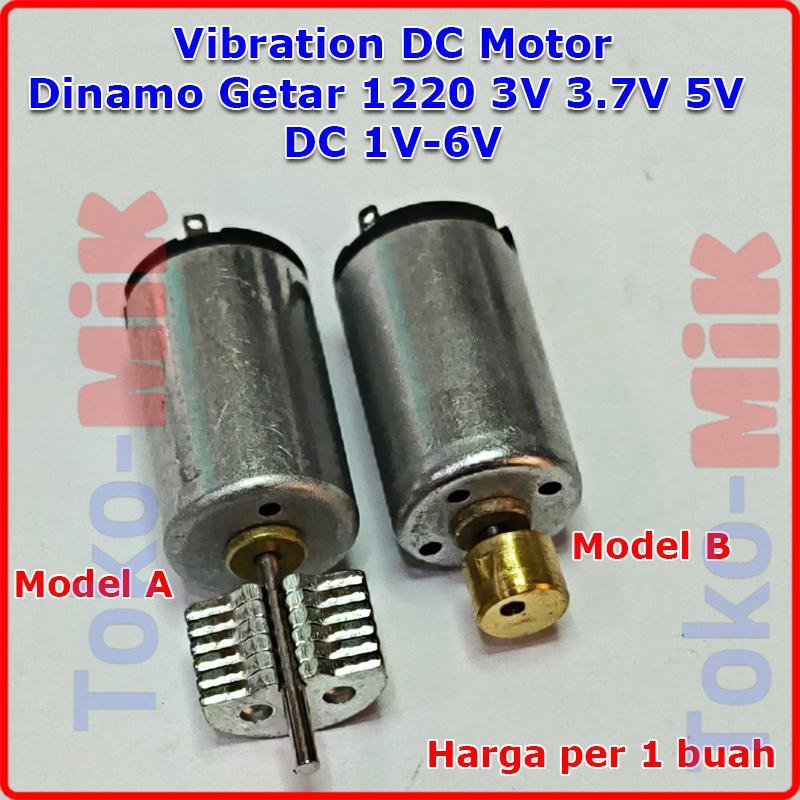 Dinamo Motor Getar Vibrate Vibration 1220 DC 3.7V 1V-6V Penghasil Getaran Goyangan