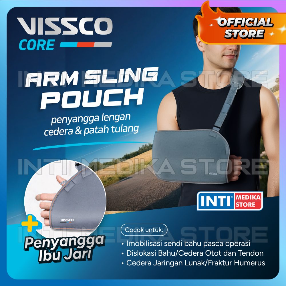 VISSCO - ARM SLING POUCH with Adjustable Strap 0805 | Deker Bahu Penyangga Lengan Tangan Patah Tulan