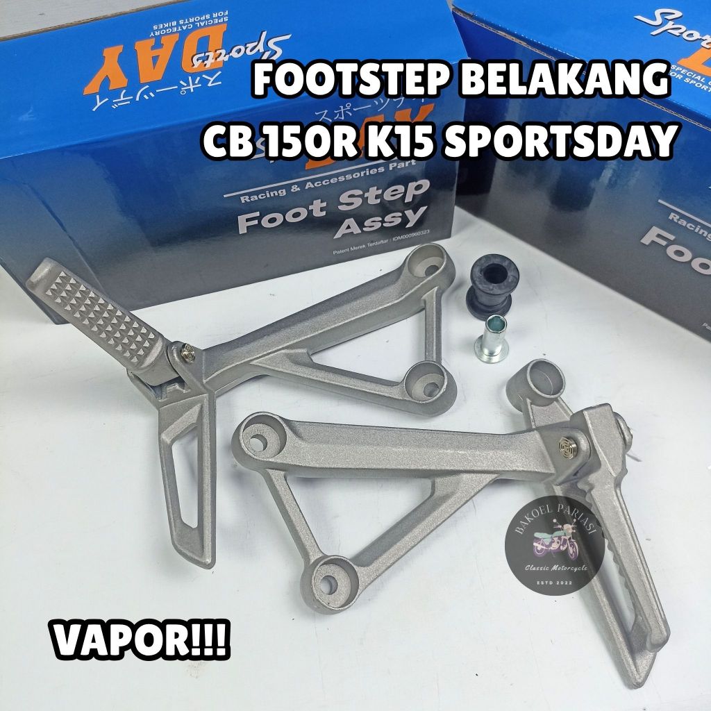 FOOTSTEP BELAKANG CBR 150 K15 VAPOR IMPORTS SPORTSDAY PIJAKAN KAKI BELAKANG CB 150R