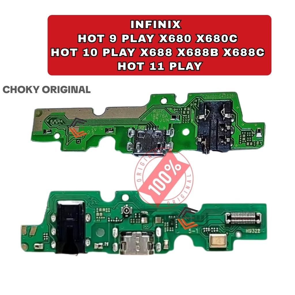 Papan Cas For Hp Infinix Hot 9 Play - Hot 10 Play - Hot 11 Play Konektor Papan Charger Board Plug In