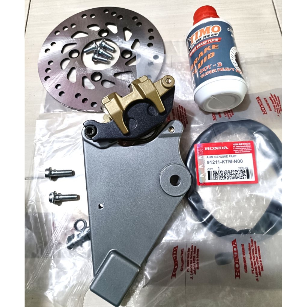 1 SET PAKET KOMPLIT REM CAKRAM BELAKANG HONDA SUPRA X 125 DD BLAGE NEW SUPRA X HELM IN