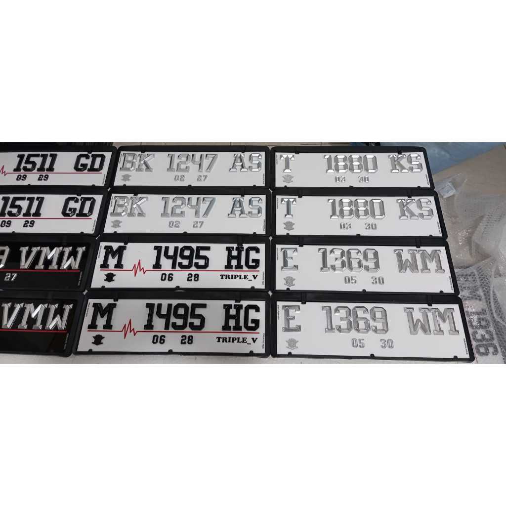 PLAT MOBIL VARIASI AKRILIK TIMBUL
