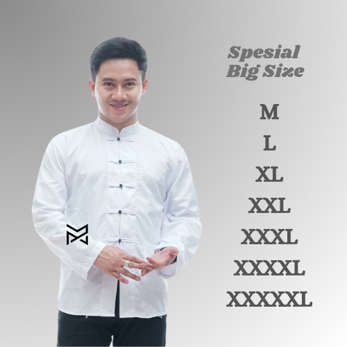 Baju Koko Chines Koko Ip Man Cheongsam China Katun Baju Koko Big Size Ip Man M L XL XXL 3XL 4XL 5XL