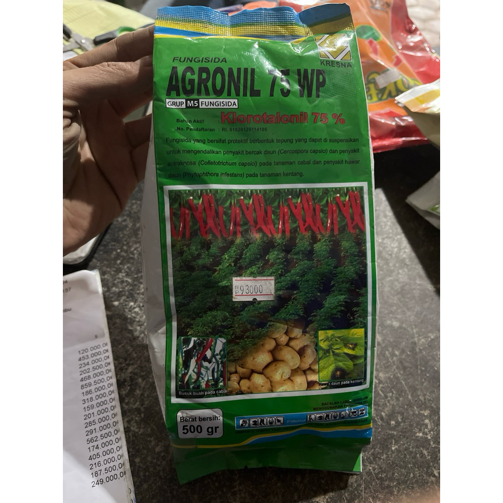 Agronil 75 WP – Fungisida Klorotalonil 75% Pengendali Bercak Daun & Hawar pada Cabai & Kentang