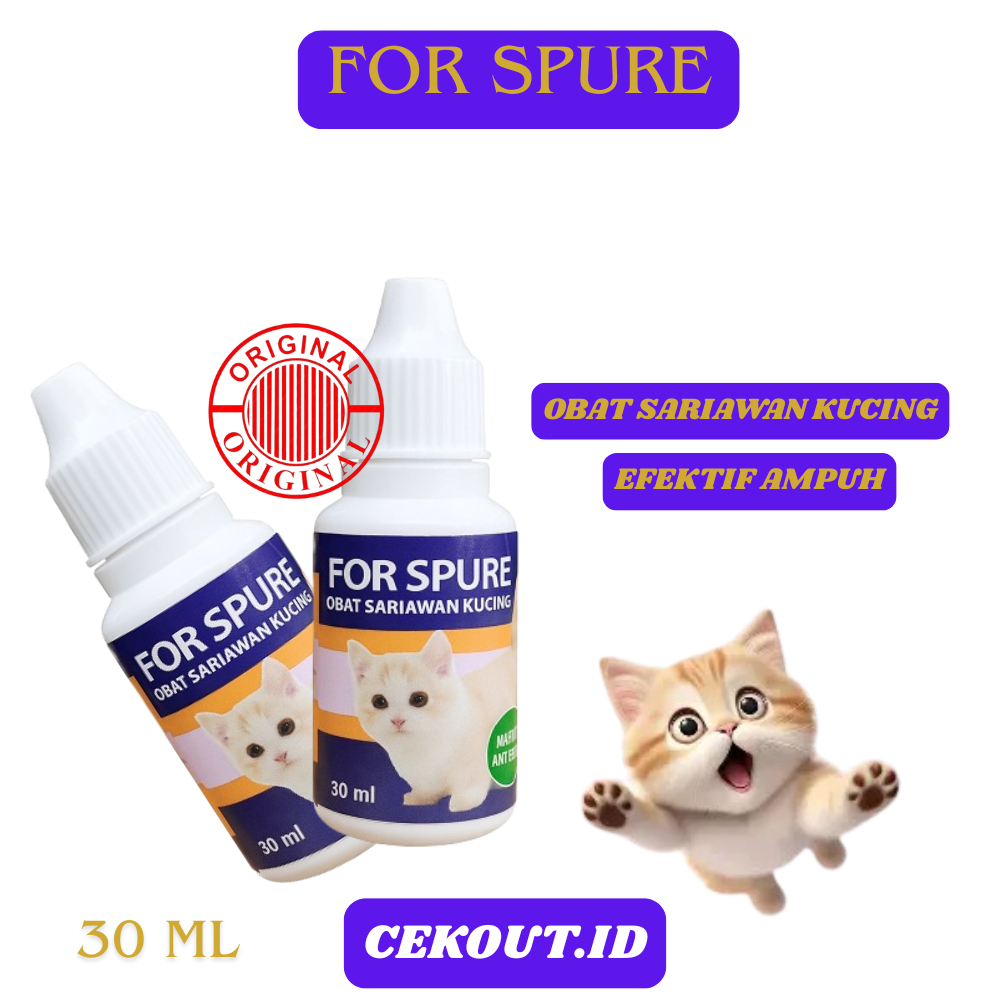 FOR SPURE Obat Kucing Sariawan Bau Mulut Liur Berlebih 30 ML KUCING KITTEN