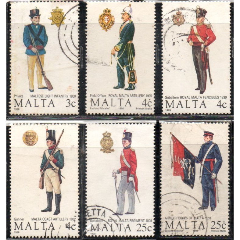 Prangko Tema Kain Kostum Fashion Malta K154