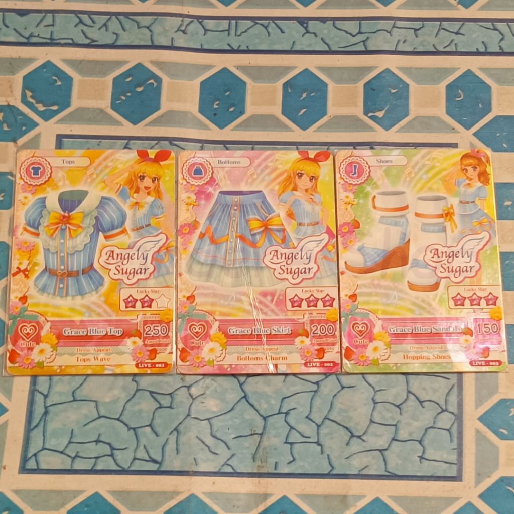 Grace Blue Coordination | Aikatsu Promotion Card Kartu Angely Sugar Ichigo Hoshimiya Akari Ozora